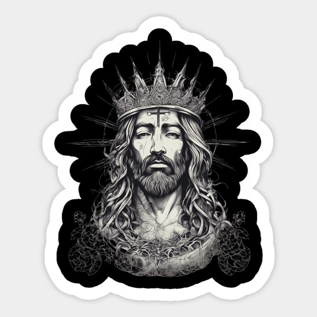 Jesus Christ the Holy and True Sticker by animegirlnft